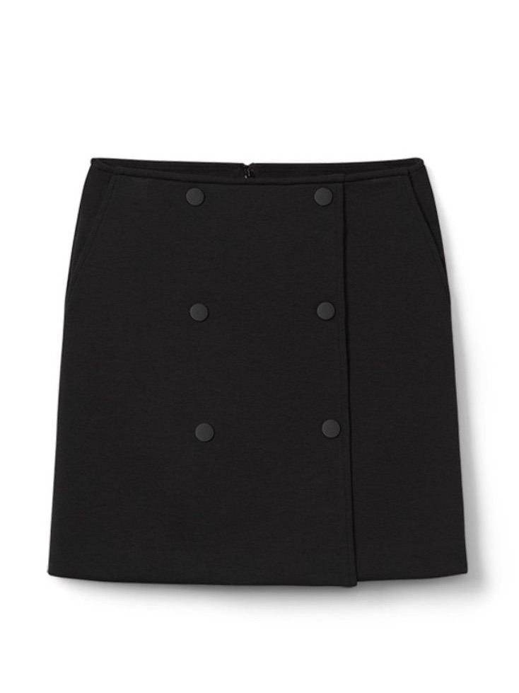 Cabi New Nwt Diplomat Skirt. Nwot. Classic Black Double-Breasted A-Line Skirt